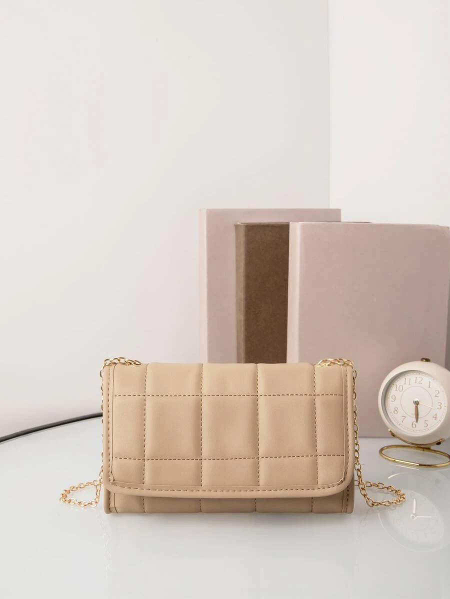 Quilted Flap Square Bag