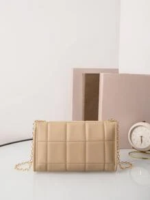 Quilted Flap Square Bag