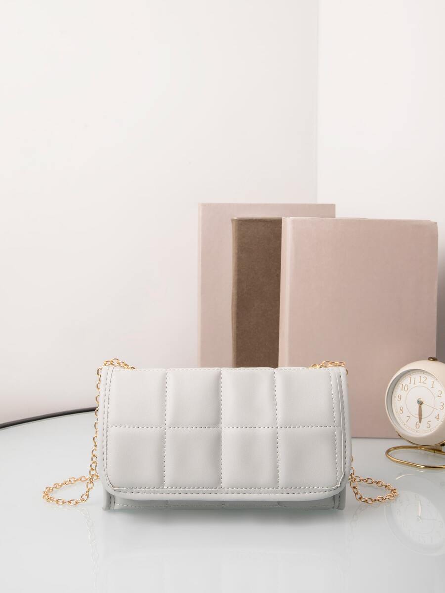 Quilted Flap Square Bag