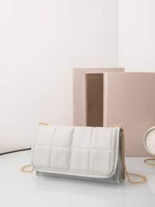 Quilted Flap Square Bag