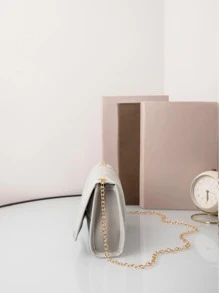 Quilted Flap Square Bag