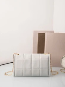 Quilted Flap Square Bag