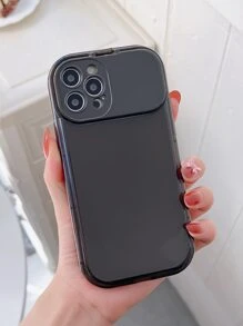 Solid Phone Case With Flip Mirror - Black - View 4