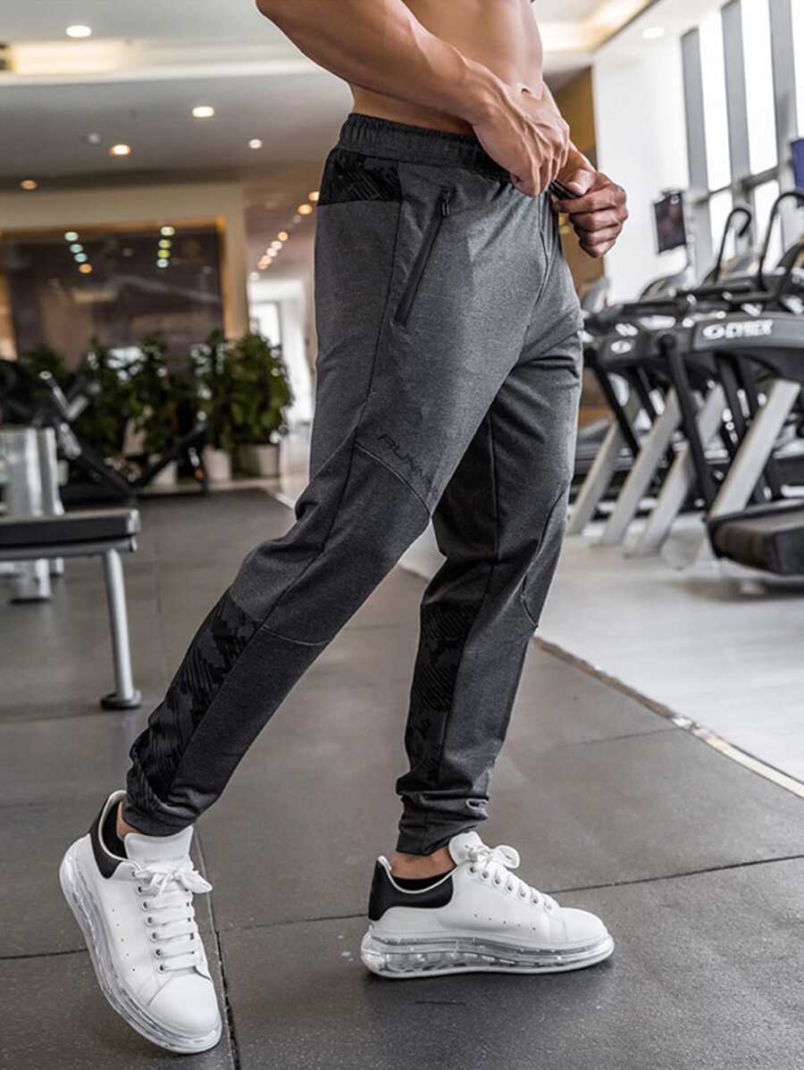 Manfinity Fitness Quần Thể thao Nam Thể thao - Màu xám đen - Xem 1