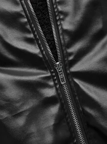 GENTILAND Outerwear Pria Kantong Zip Plain Jalan - Hitam - View 4