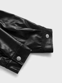 GENTILAND Outerwear Pria Kantong Zip Plain Jalan - Hitam - View 5