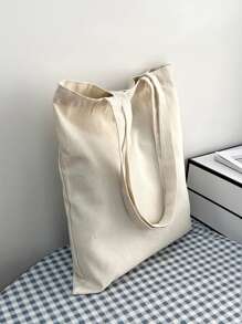 Hombres Bolsa de compras con estampado de dibujo - Beis - Ver 2