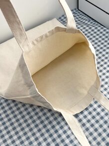 Hombres Bolsa de compras con estampado de dibujo - Beis - Ver 3