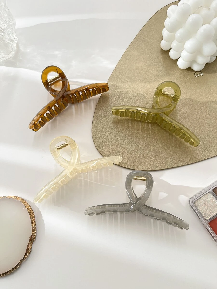 4pcs Solid Hair Claw