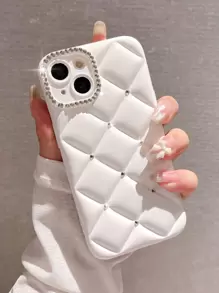 Bling Rhinestone Bracelet Design Transparent Full Protection Anti-Drop Phone Case Compatible With IPhone 16 Pro Max/16/16 Pro/16 Plus/16E/15/15 Pro Max/15 Pro/15 Plus/11/12/13/14/14 Pro Max/14 Pro/13 Pro Max/XS/XS Max/XR/7 Plus, Elegant