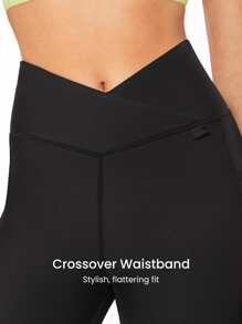 GLOWMODE 31" Outdoor Explorer Fleece Cargo Flare Leggings - Black - View 6