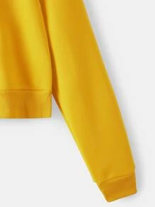 INAWLY Zipper Drawstring Thermal Hoodie,Long Sleeve Tops Graduation,Back To School Outfits,Graduation,Teacher Outfits For Women,Back To School Pullover Fall Outfit - Yellow - View 4