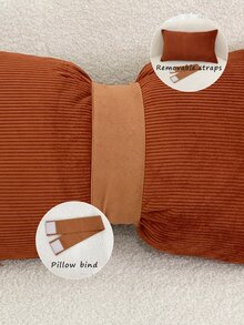 Bow Shaped Lumbar Pillow Cover Without Filler - Burnt Orange - View 6