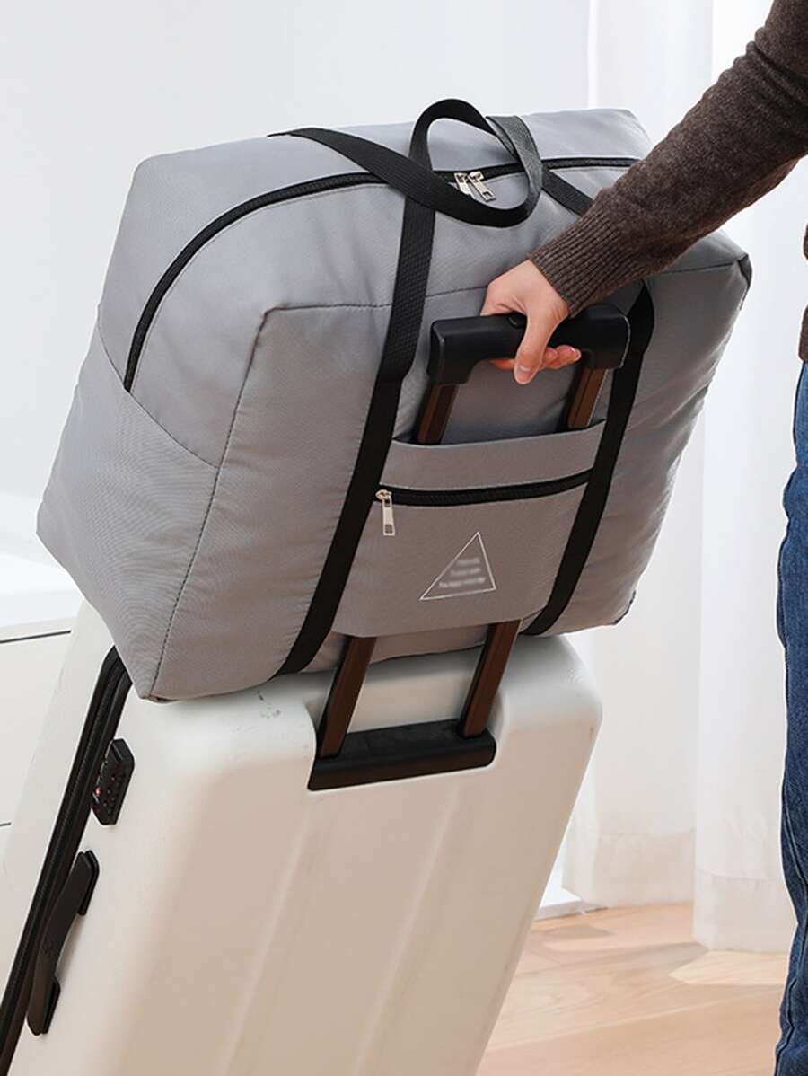 1 Túi Hành Lý Dung Tích Lớn, Túi Du Lịch Có Thể Gập Lại, Túi Đựng Hành Lý Duffle Tote - Xám - Xem 1