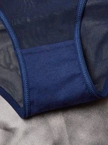 3pack Lace Insert Mesh Panty - Multicolor - View 4