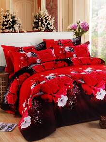 Set colcha sin relleno con patrón floral - Multicolor - Ver 2