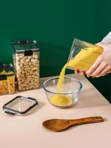 1 pieza Caja de almacenamiento de alimentos de color aleatorio transparente - Multicolor - Ver 8