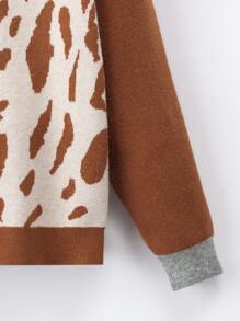 Boys Colour Block V Neck Cardigan - Multicolor - View 4