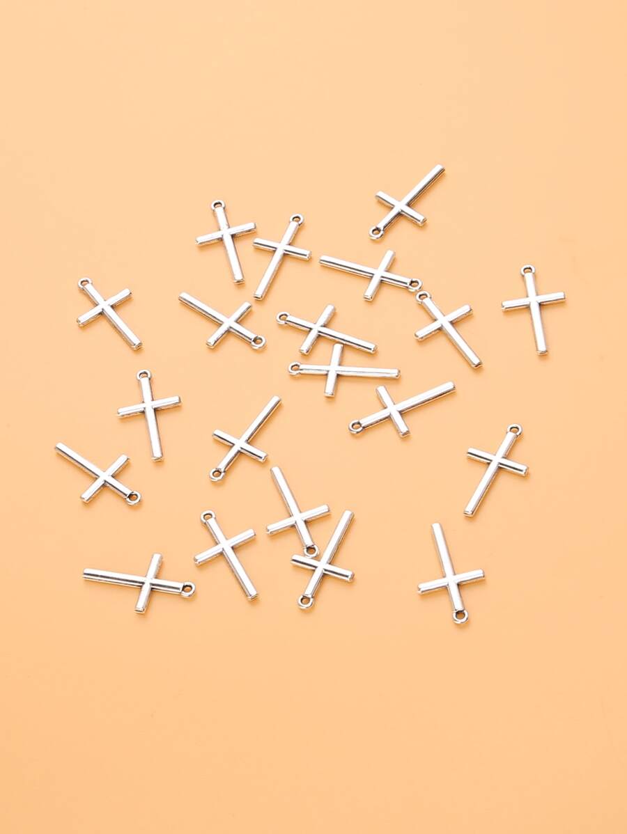 20 chiếc mặt dây chuyền tự làm chéo - Ancient Silver - Xem 1