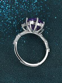 Cubic Zirconia Decor Ring - Multicolor - View 3