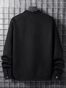 Calvornis Men Zip Up Suedette Jacket Fleece, Fall/Winter