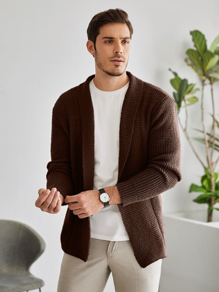 mens brown cardigan outfit