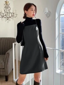 DAZY 纯色吊带连衣裙（不含T恤）秋季服装