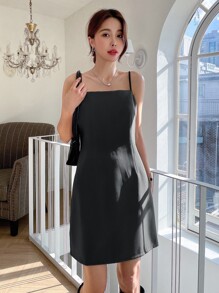 DAZY 纯色吊带连衣裙（不含T恤）秋季服装