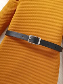 Cô Gái Trẻ Viền Ruffle Váy có thắt lưng - Màu Khaki - Xem 5