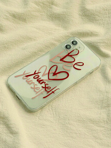 Funda de celular transparente con estampado de letra - transparente - Ver 2