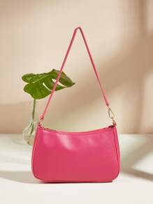 Minimalist Hobo Bag - Hot Pink - View 4