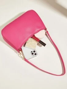 Minimalist Hobo Bag - Hot Pink - View 6