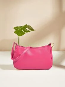 Minimalist Hobo Bag - Hot Pink - View 5