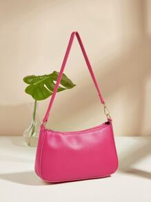 Minimalist Hobo Bag - Hot Pink - View 3