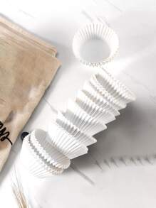 100pcs Cupcake Paper Cup Air Fryer Kitchen Air Fryer Liners Air Fryer Paper Airfryer Air Frier - White - View 1