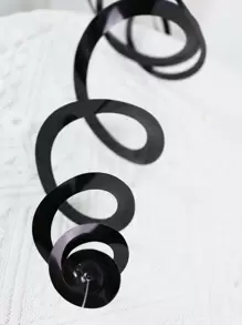 6pcs Solid Hanging Swirl Decoration,Christmas - Black - View 7