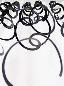 6pcs Solid Hanging Swirl Decoration,Christmas - Black - View 8