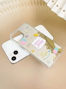 Funda de móvil de espejo con estampado de dibujos animados - Multicolor - Ver 2