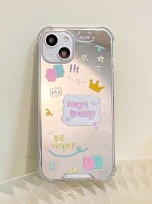 Funda de móvil de espejo con estampado de dibujos animados - Multicolor - Ver 6