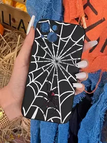 1入組蜘蛛網圖案手機殼兼容iPhone/三星 - 彩色 - 查看 3