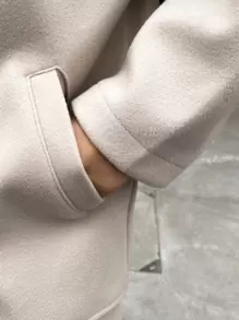 Manfinity Homme Men's Loose Fit Drop Shoulder Zip Up Going Out Casual Overcoat, For Friends, Husband, Boyfriend Gifts - Apricot - View 5