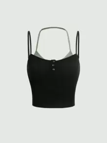 SHEIN MOD 2 In 1 Button Cami Top