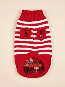 Cartoon Dog Print Pet Sweater - Multicolor - View 2