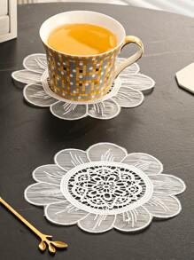 1pc Kitchen/Dining Room/Living Room Decorative Table Mat, Embroidered, Heat Resistant, Scratch Proof, Dust Proof, Suitable For Weddings, Parties, Gifts, Birthdays