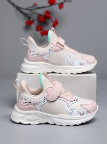 女孩花卉印花厚底運動鞋,多色可選