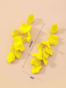 Andkiss Bông tai thả trang trí hình cánh hoa - Màu vàng - Xem 4