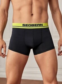 Men 5pcs Letter Graphic Boxer Brief - Multicolor - View 3