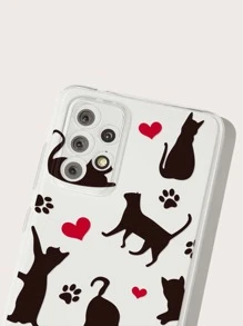 Funda de celular transparente gato de dibujos animados - Multicolor - Ver 4