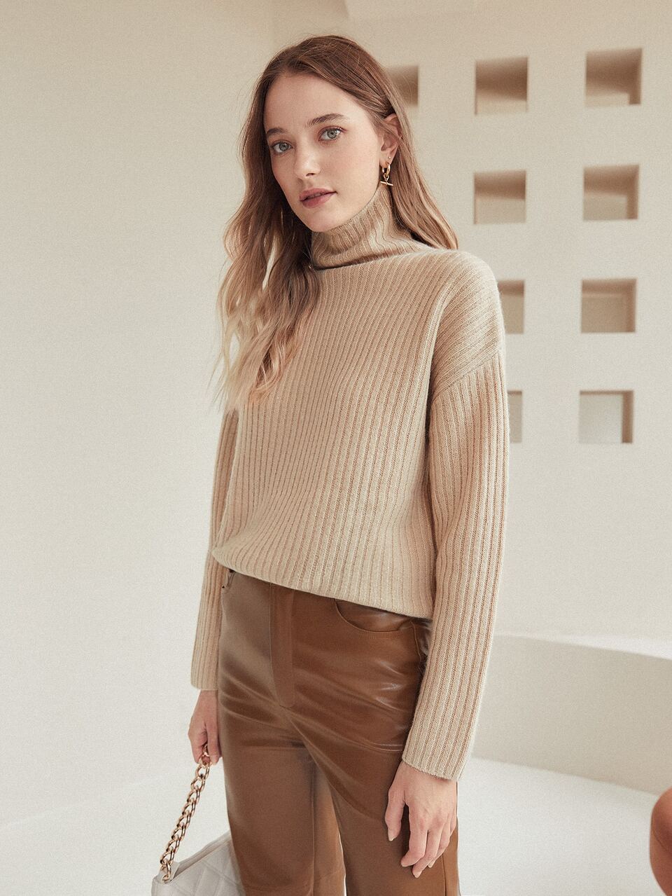 MOHAIR HIGH NECK SWEATER