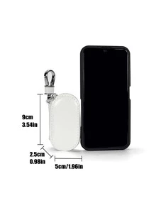 Mini Business Key Holder, Waterproof PU Leather Zipper Key Pouch, Lightweight & Minimalist Key Bag For Daily Use, Gift For Father & Men - View 3